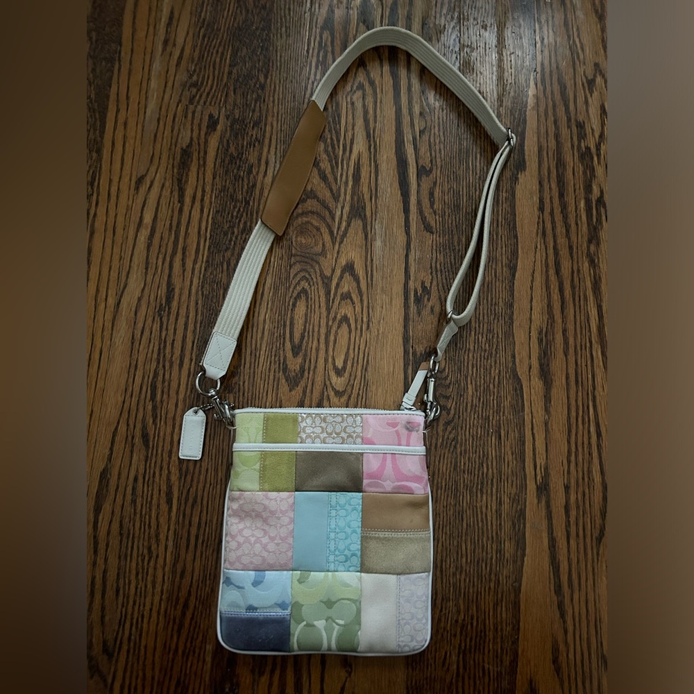Vintage Coach Patchwork Monogram Crossbody Bag - Picture 5 of 6